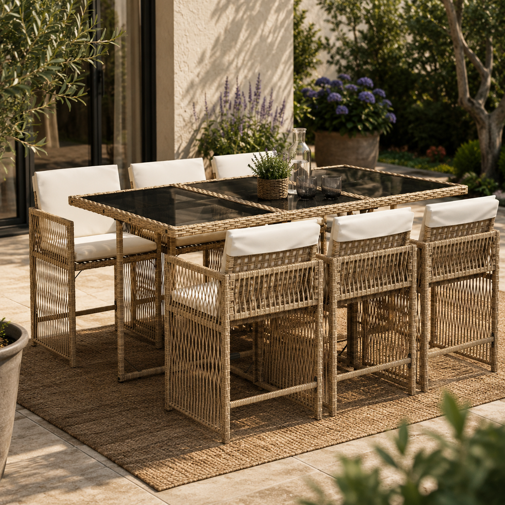 Table et chaises de jardin