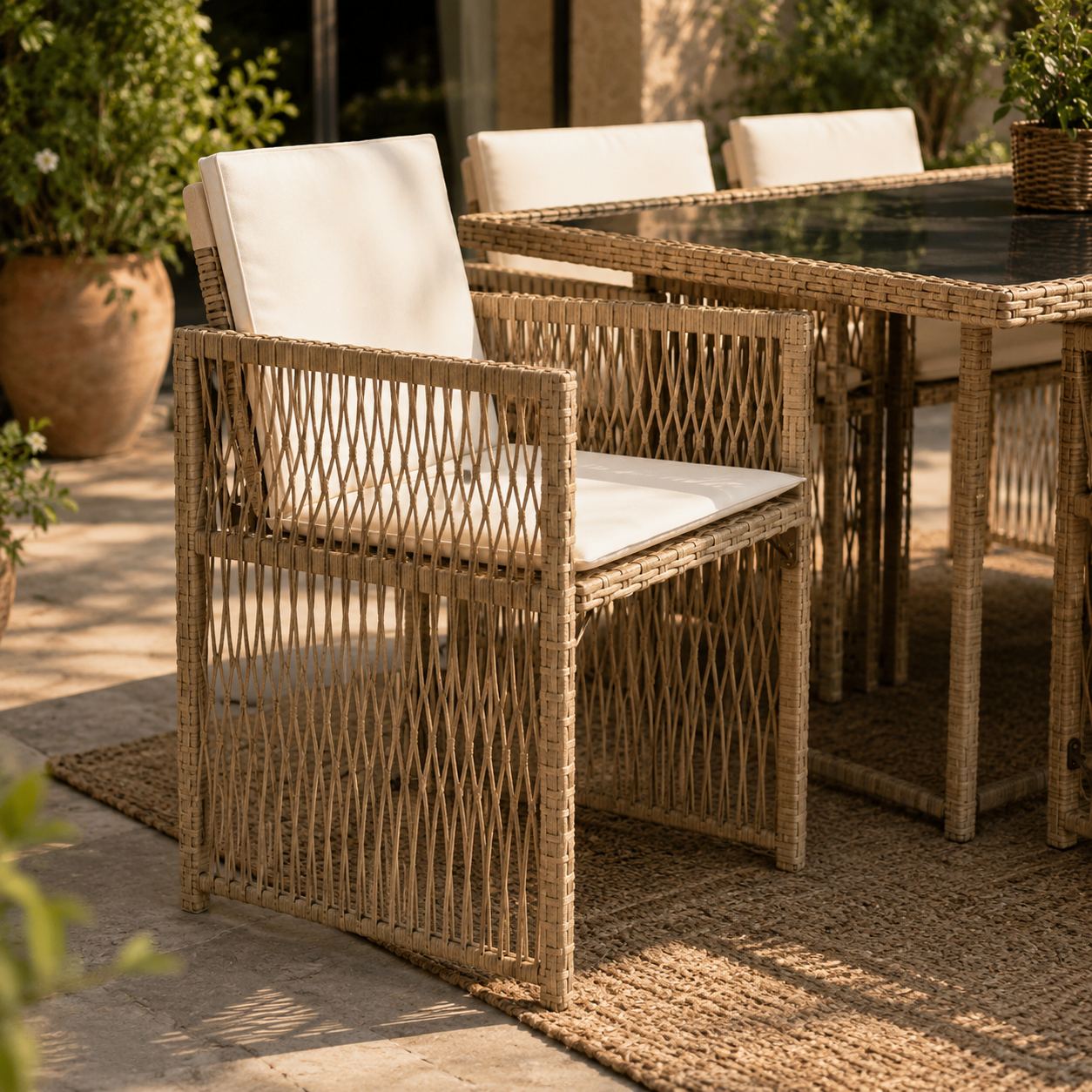 Table et chaises de jardin