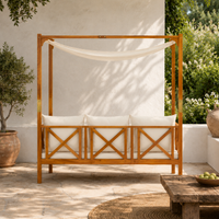 Banc de jardin en bois d'acacia solide