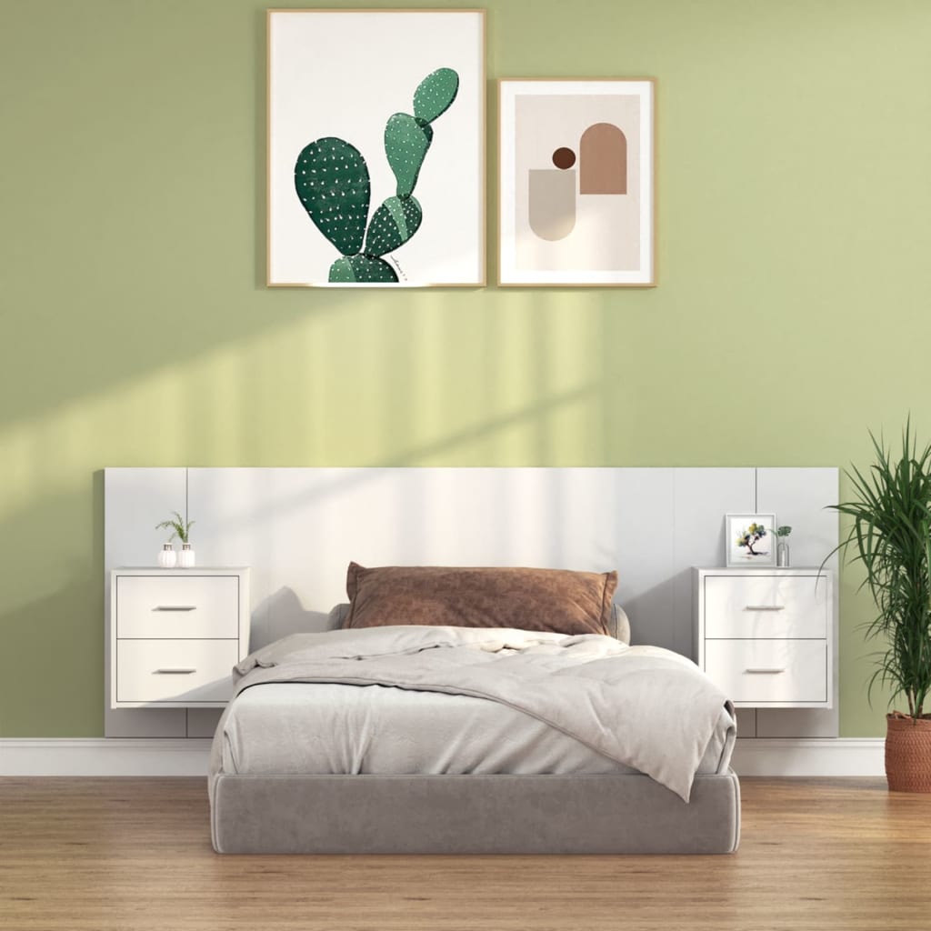 Tête de lit bois 160 cm double tiroirs