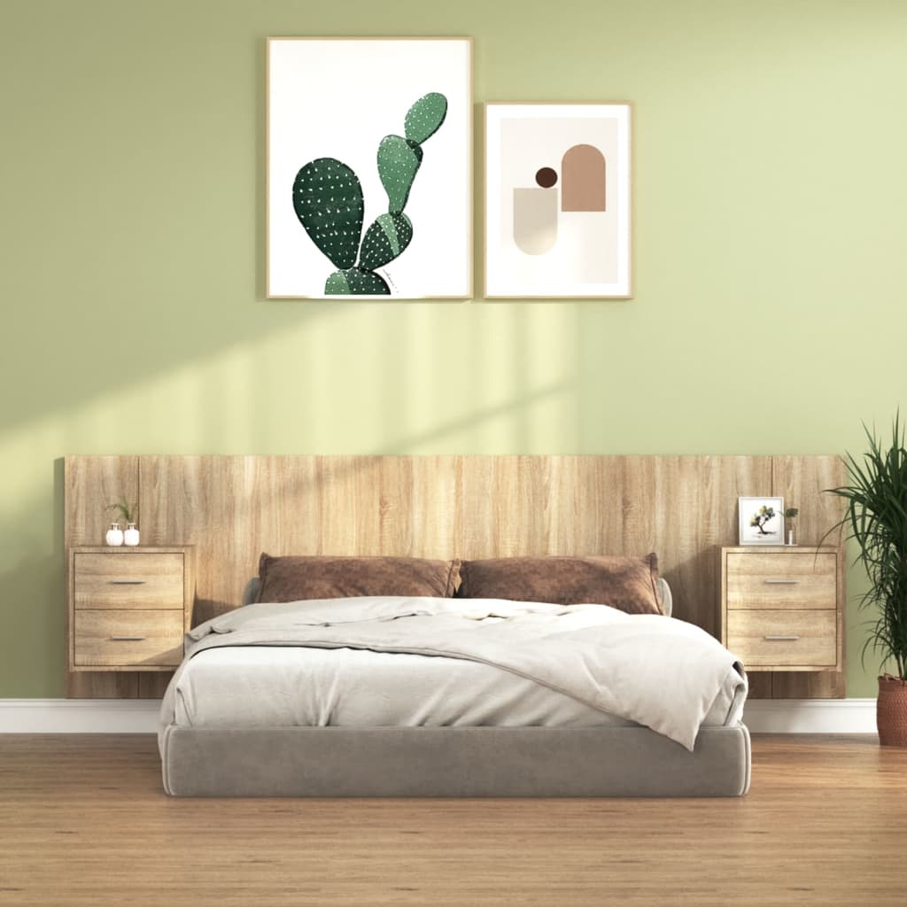 Tête de lit bois 160 cm double tiroirs