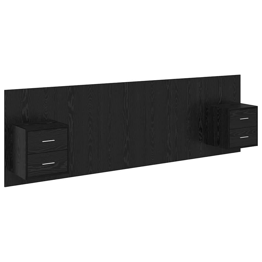 Tête de lit bois 160 cm double tiroirs
