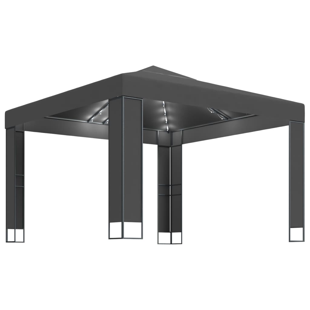 Tonnelle de jardin lumières LED 3x3 m