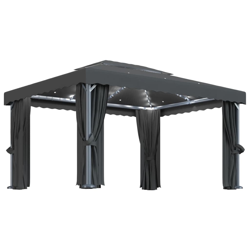 Tonnelle de jardin lumières LED 3x3 m