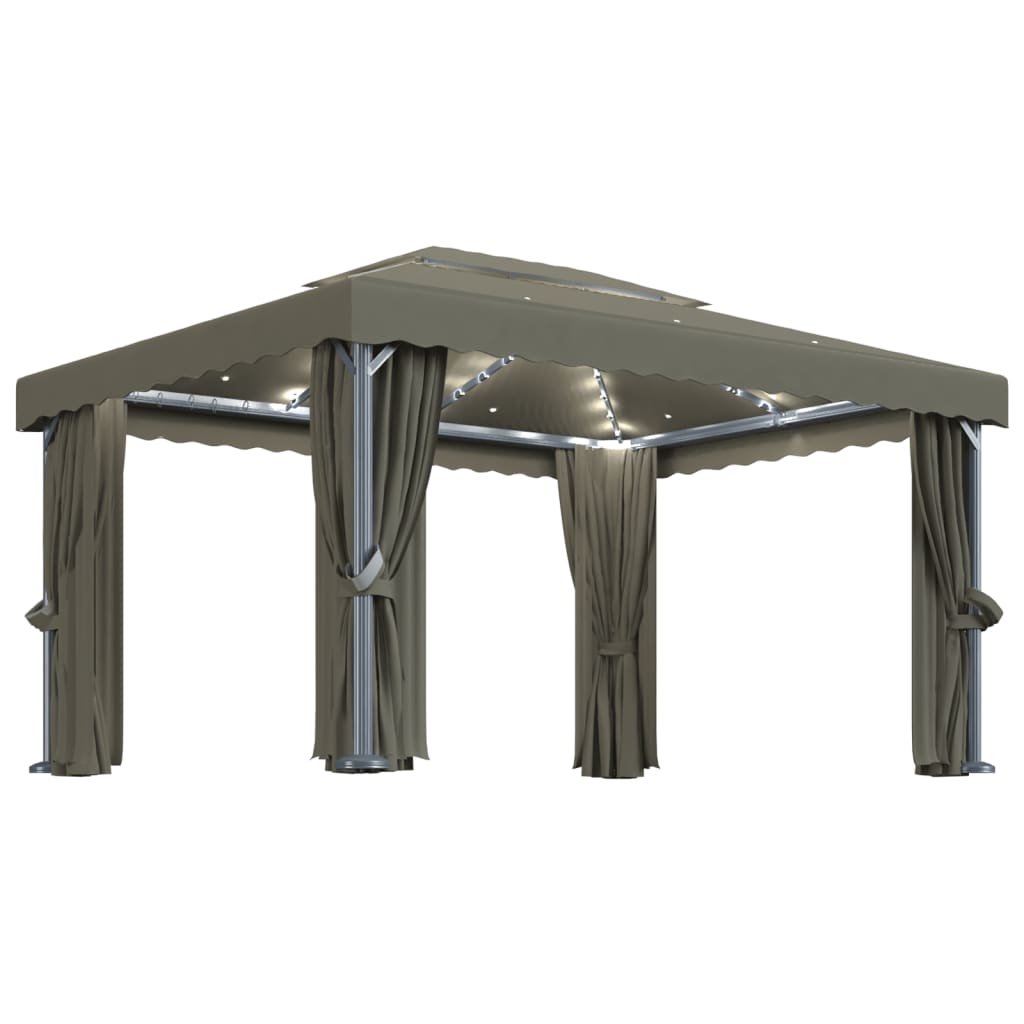 Tonnelle de jardin lumières LED 3x3 m