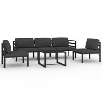 Salon de jardin Aluminium 6 places Anthracite