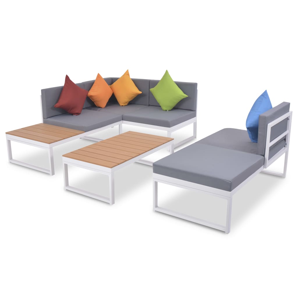 Salon de jardin aluminium 4 places avec coussins