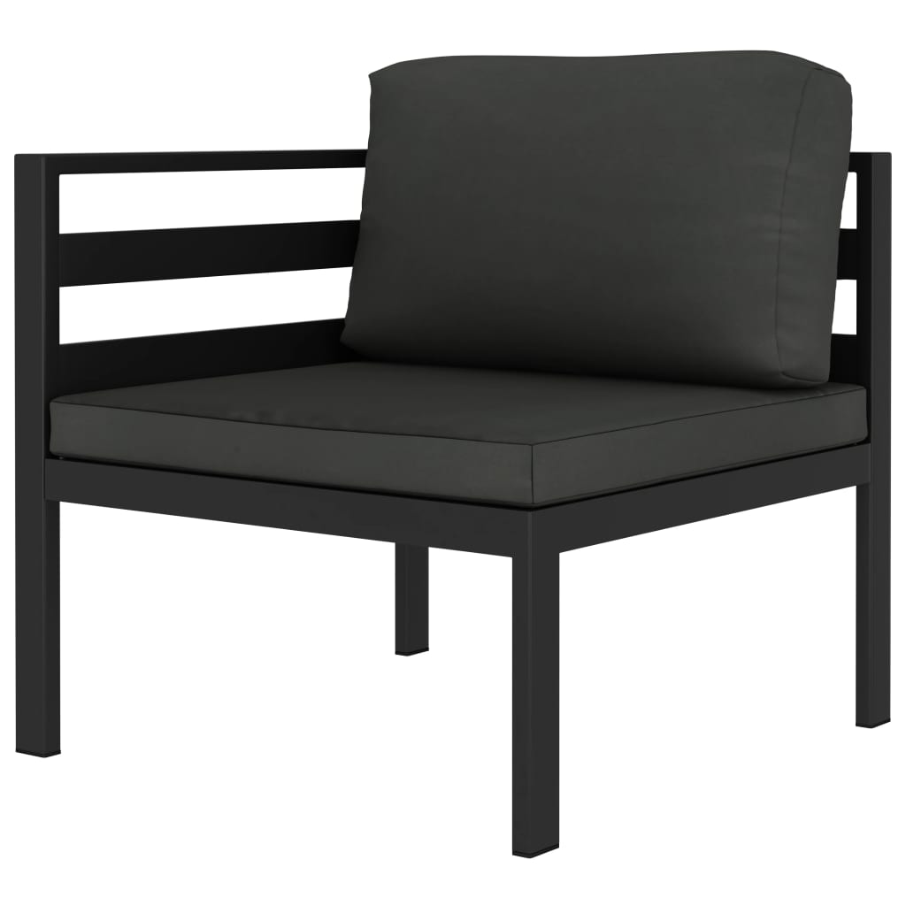 Salon de jardin Aluminium 6 places Anthracite