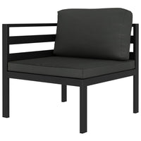 Salon de jardin Aluminium 6 places Anthracite
