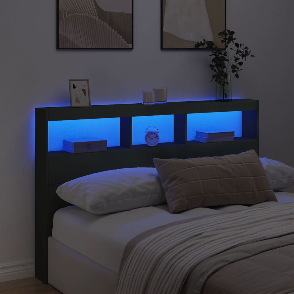 Tête de lit armoire 160 cm avec LED