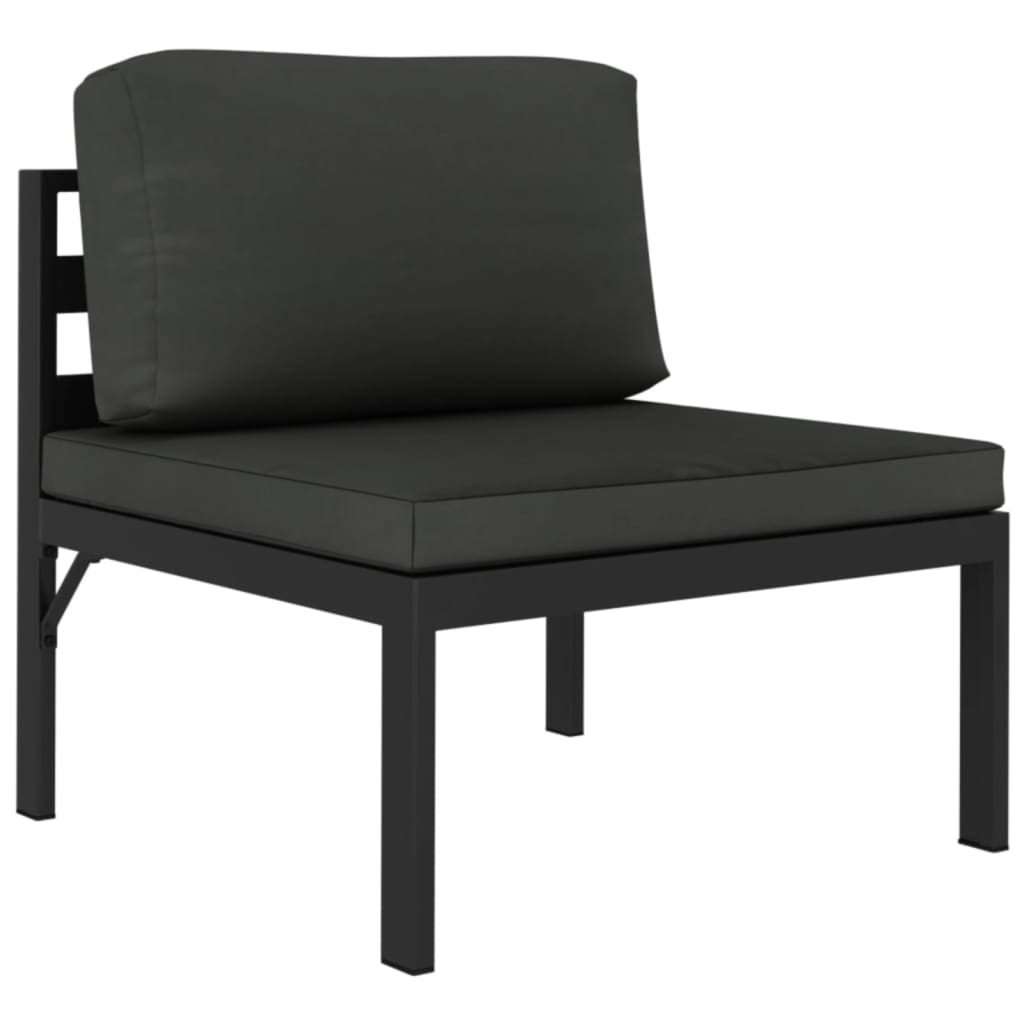 Salon de jardin Aluminium 6 places Anthracite