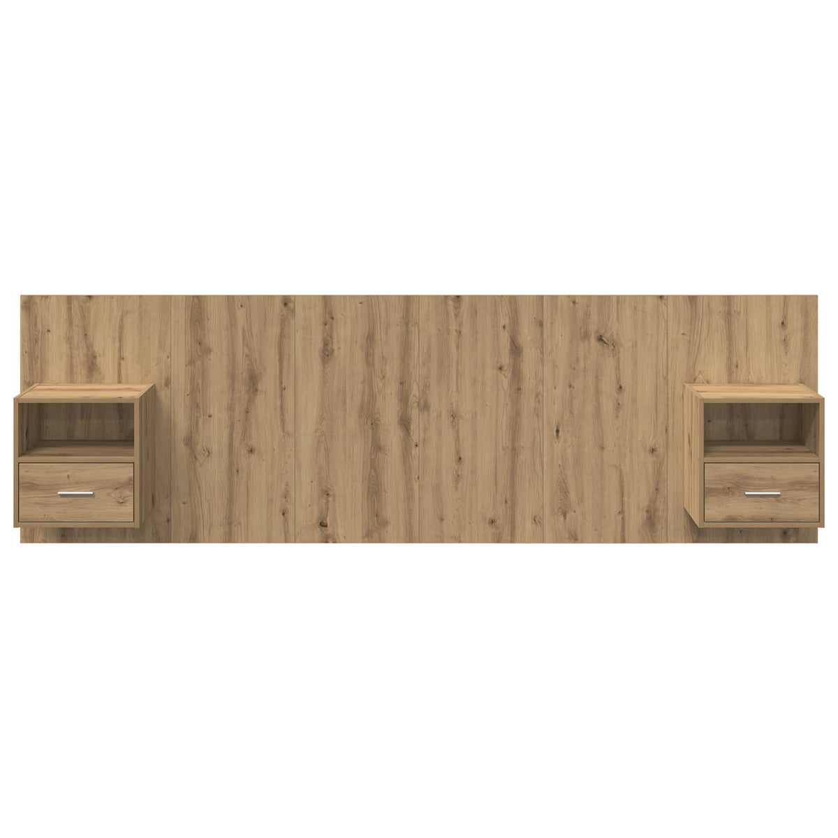 Tête de lit bois 160 cm étagères & tiroirs