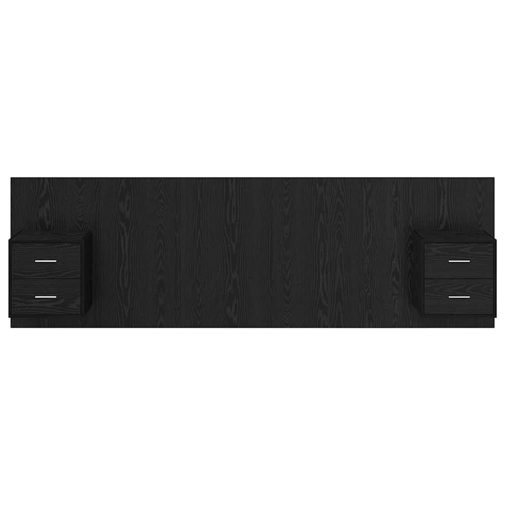 Tête de lit bois 160 cm double tiroirs