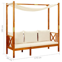 Banc de jardin en bois d'acacia solide