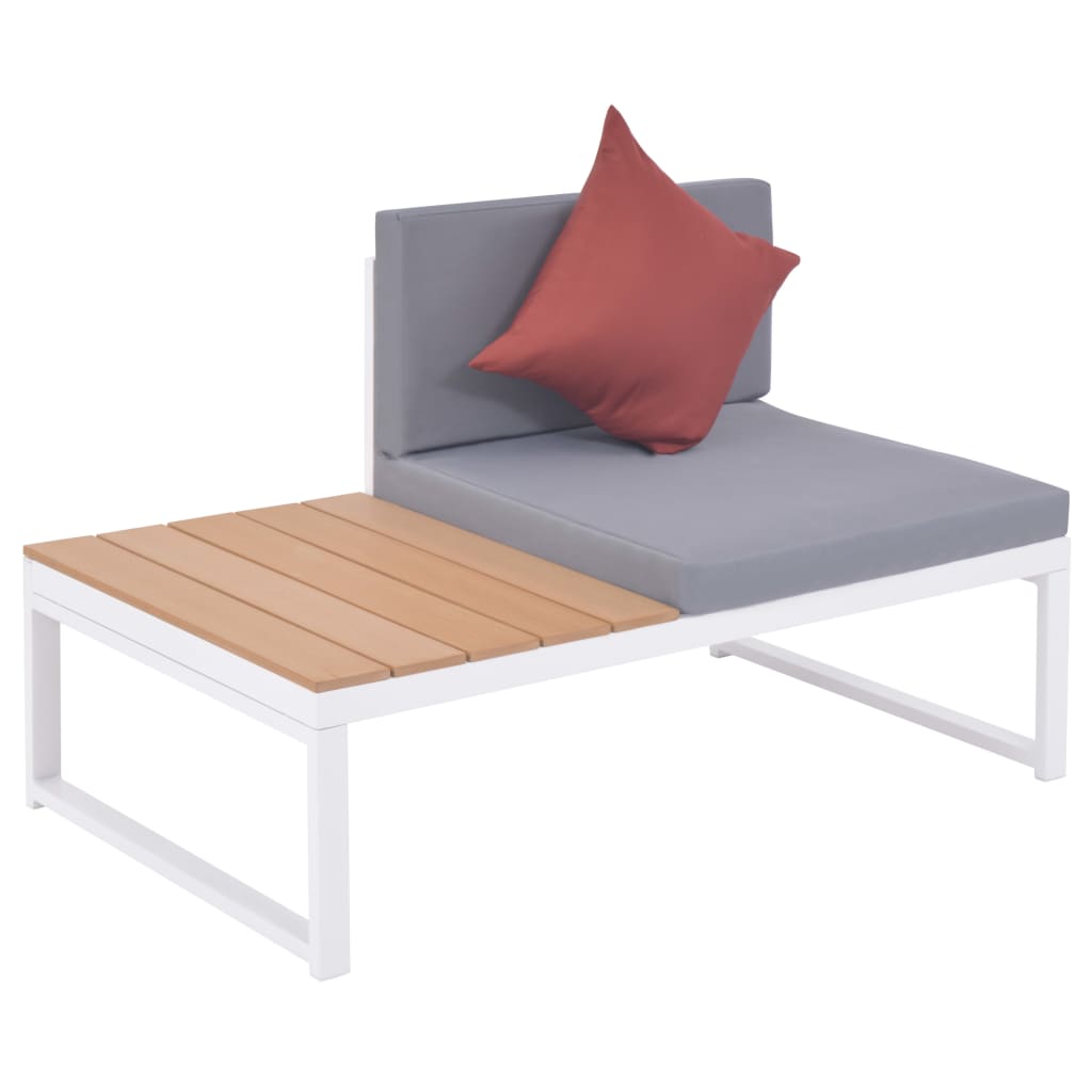 Salon de jardin Aluminium 4 pcs avec coussins